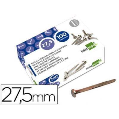 ENCUADERNADORES NIQUELADOS 27.5 MM LIDERPAPEL (FS14)