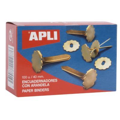 ENCUADERNADORES METALICOS CON ARANDELA 40MM 100 UDS. (12287)