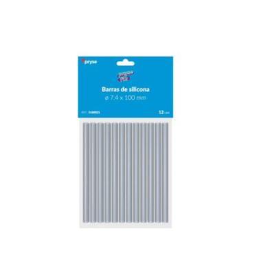 BARRA SILICONA TERMOFUSIBLE 12 UDS. 7.4MMX10CMS PRYSE