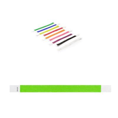 PULSERA INTRANSFERIBLE 19MM PAPEL TYVEK CAJA 1000 UD VERDE NEON