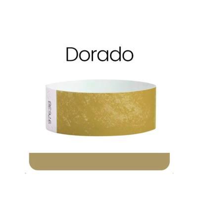 PULSERA INTRANSFERIBLE 19MM PAPEL TYVEK CAJA 1000 UD ORO