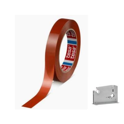 CINTA ADHESIVA CIERRA BOLSAS PVC  COLOR ROJO 66 M. X 12 MM. TESA (04204-00050-00)