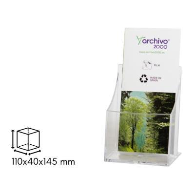 PORTAFOLLETOS TRANSPARENTE DE SOBREMESA A.2000 PREMIUM 1/3 DINA4 VERTICAL (6141 CS TP)
