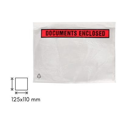 SOBRE ADHESIVO PORTADOCUMENTOS PAQUETERÍA 125X110 MM. 100 UDS. Q-CONNECT (156168)