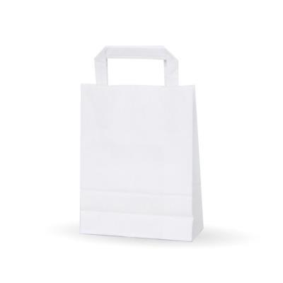 BOLSA DE PAPEL ASA PLANA 26+13X41 BLANCO REF.360 MEDIDAS (ANCHO+FUELLE x ALTO)