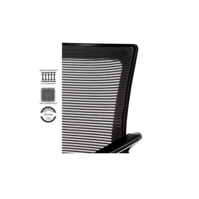 SILLA RESPALDO MALLA  ESTRUCTURA PATIN ACERO CROMADO
