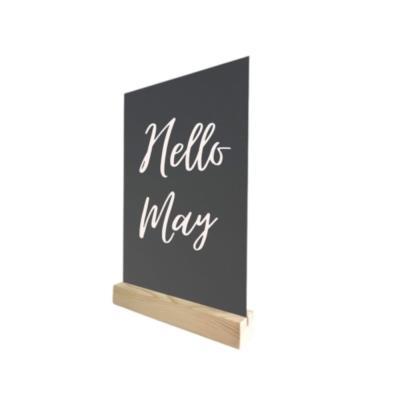 PIZARRA DE SOBREMESA A DOBLE CARA CON BASE DE MADERA A4 VERTICAL (27204M NE)