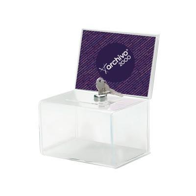 BUZON DE SUGERENCIAS PERSONALIZABLE A.2000 CON LLAVE Y CERRADURA 110X155X205MM  (652002 CS TP)