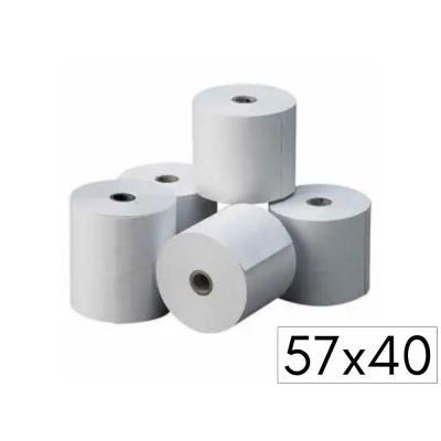 PAQUETE DE 10 ROLLOS PAPEL TERMICO REGISTRADORA TPV 57X40