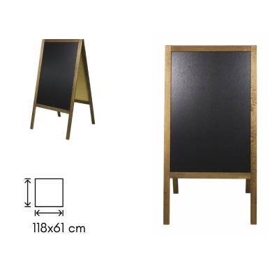 PIZARRA NEGRA CABALLETE DOBLE CARA 1180X610X40 MM