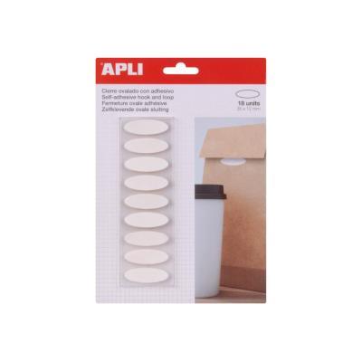 CIERRE OVALADO CON ADHESIVO 35X12MM APLI