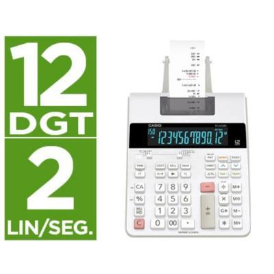 CALCULADORA IMPRESORA CASIO PAPEL 58 MM IMPRESION BICOLOR 12 DIGITOS COLOR BLANCO (FR-2650RC) (26500
