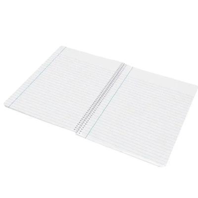 CUADERNO ESPIRAL A4 TAPA PLASTICO 80H 90GR RAYADO HORIZONTAL CON MARGEN COL.SUR LIDERPAPEL (8932)