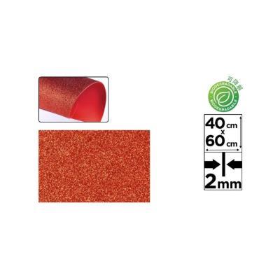 GOMA EVA PURPURINA ROJO NAVIDAD 40X60 ( BIODEGRADABLE) (PN595-09)