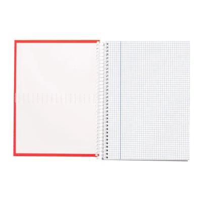 CUADERNO ESPIRAL A4 TAPA EXTRADURA 80H 90GR 4mm CON MARGEN COLORES SURTIDOS LIDERPAPEL (09951)