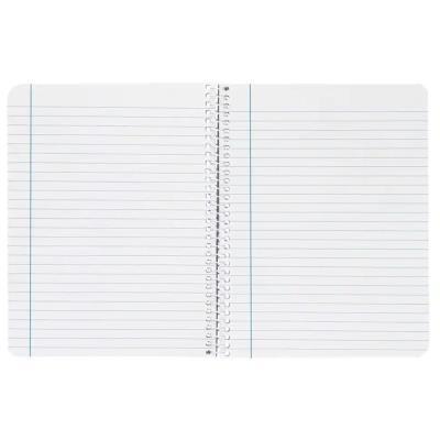 CUADERNO ESPIRAL DIN A5  TAPA BLANDA 80H 75 GR RAYADO HORIZ.8MM C/MARGEN COLO.SURT LIDERPAPEL (BC02)