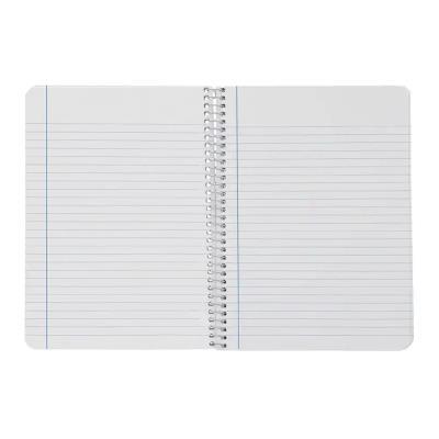 CUADERNO ESPIRAL A5 TAPA DURA 80H 90 GR RAYADO HORIZ.8MM C/MARGEN COLO.SURT LIDERPAPEL (BC29)