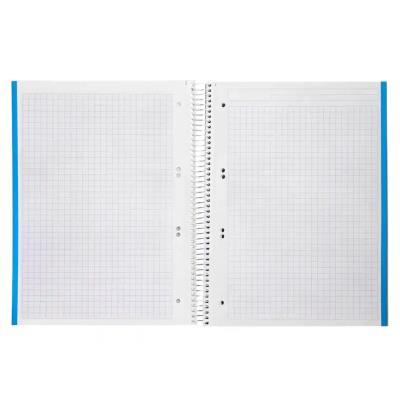 CUADERNO ESPIRAL A5 T/ FORRADA 140H 75 GR 5X 5MM 5 BANDAS 6 TAL. COL. SURT LIDERPAPEL  (9758)