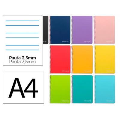 CUADERNO ESPIRAL A4 T.D 80 H 90 GRS PAUTA MONTESSORI 3.5 LIDERPAPEL