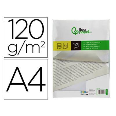 PAPEL VERJURADO A4 BLANCO 120G 100HJ  LIDERPAPEL (VJ02) (31907)
