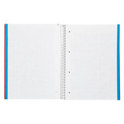 CUADERNO ESPIRAL A4 TAPA  FORRADA 140H 75 GR 5 MM 5 BANDAS 4 TALADROS LIDERPAPEL (9754)