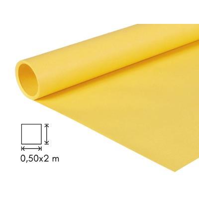 ROLLO PAPEL CONTINUO KRAFT 0.50X2MT AMARILLO