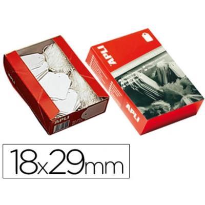 ETIQUETAS COLGANTES CON HILO BLANCAS APLI 18 X 29 MM.(389) 1000 UNIDADES APLI  (00389)