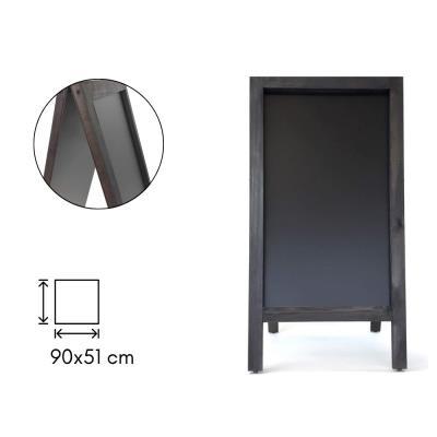 PIZARRA DOBLE CARA 90X51CM COLOR NEGRO HERME (14282)