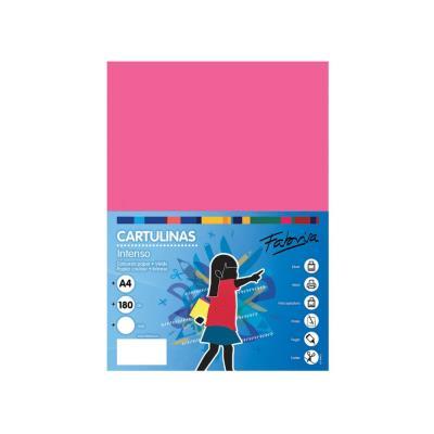 CARTULINA A4 PAQ. 50 UDS. 180GRS  FUCSIA FABRIASA (15471)