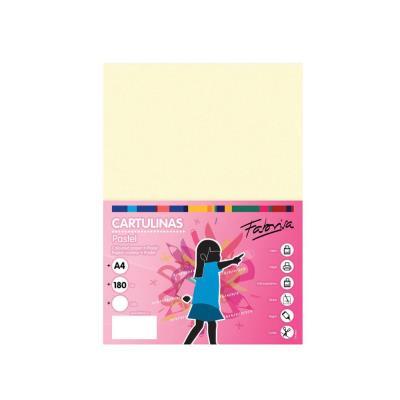 CARTULINA A4 PAQ. 100 UDS. 180GRS  MARFIL FABRISA (15478)