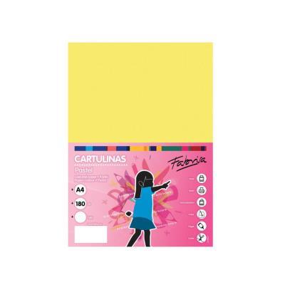 CARTULINA A4 PAQ. 100 UDS. 180GRS  AMARILLO FABRISA (15479)