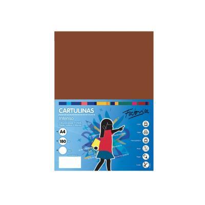 CARTULINA A4 PAQ. 100 UDS. 180GRS MARRON FABRISA (15494)