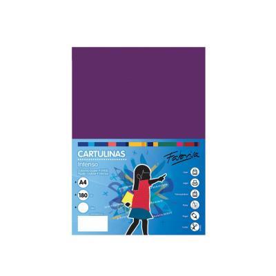 CARTULINA A4 PAQ. 100 UDS. 180GRS MORADO FABRISA (15496)