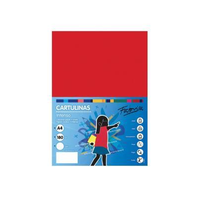 CARTULINA A4 PAQ. 50 UDS. 180GRS  ROJO FABRISA (15462)