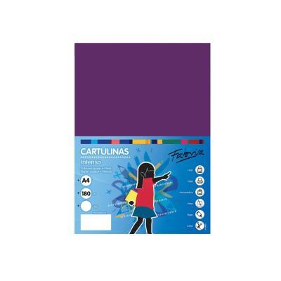 CARTULINA A4 PAQ. 50 UDS. 180GRS  MORADO FABRISA (15470)