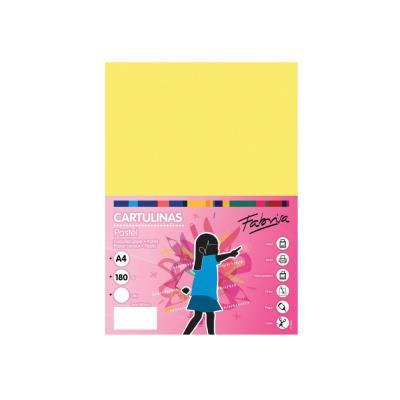 CARTULINA A4 PAQ. 50 UDS. 180GRS AMARILLO FABRISA  (15454)