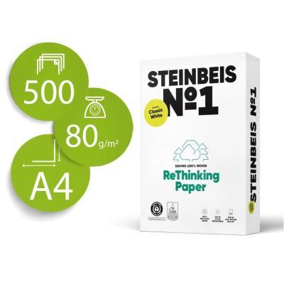 PAPEL A4 RECICLADO Nº 1  STEINBEIS 80 GRS. (141688)