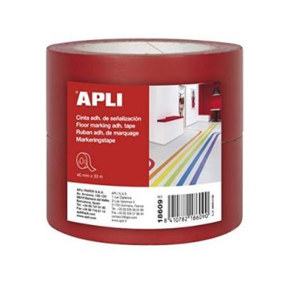PACK 2 CINTAS SEÑALIZACION 40X33 ROJA APLI