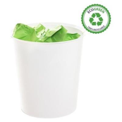 PAPELERA 18 L SOSTENIBLE ECOGREEN BLANCO A. 2000 (2001 BL PS)
