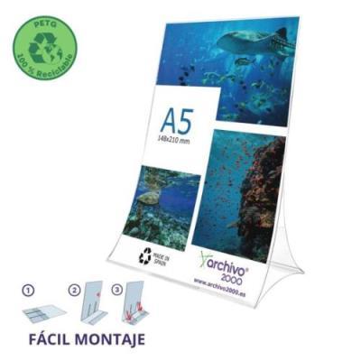 EXPOSITOR SOBREMESA EN L FLEXIBLE Y PLEGABLE DIN A5 VERTICAL ARCHIVO 2000 ( 86305V CS TP)