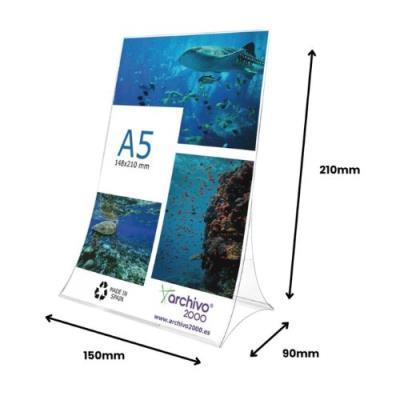 EXPOSITOR SOBREMESA EN L FLEXIBLE Y PLEGABLE DIN A5 VERTICAL ARCHIVO 2000 ( 86305V CS TP)
