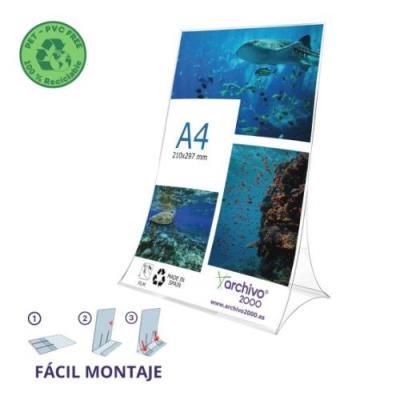 EXPOSITOR SOBREMESA EN L FLEXIBLE Y PLEGABLE DIN A4 VERTICAL ARCHIVO 2000 ( 86304V CS TP)