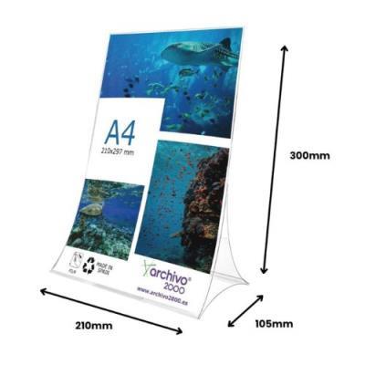 EXPOSITOR SOBREMESA EN L FLEXIBLE Y PLEGABLE DIN A4 VERTICAL ARCHIVO 2000 ( 86304V CS TP)