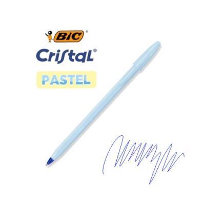 BOLIGRAFO AZUL PASTEL TINTA AZUL BIC CRISTAL (135405) (302550)