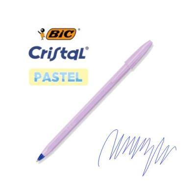 BOLIGRAFO LILA PASTEL TINTA AZUL BIC CRISTAL (135467) (302550)