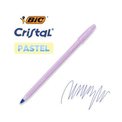 BOLIGRAFO ROSA PASTEL TINTA AZUL BIC CRISTAL (135542) (302550)