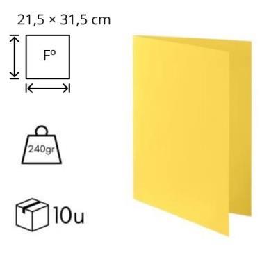 SUBCARPETA FOLIO 240 GRS. COL. AMARILLO PAQ 10 UDS. GRAFOPLAS (00077160)