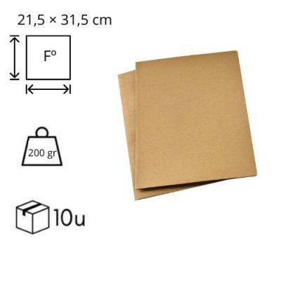 SUBCARPETAS FOLIO 200 G KRAFT PAQ 10 UDS. GRAFOPLÁS (00077749)