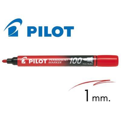 ROTULADOR PERMANENTE PUNTA CONICA SCA-100 ROJO PILOT  (NSC100R)