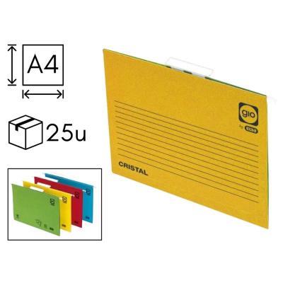 CARPETA COLGANTE FOLIO  VISOR SUPERIOR PAQ. 25 UD AMARILLO (400021955)